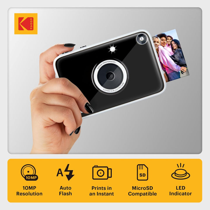 Kodak Printomatic+ Sofortbild Digitalkamera Starter-Set mit Tragetasche (Rosa) und 20er Zink-Fotopap