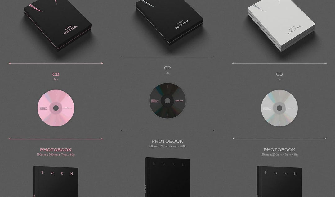 DREAMUS Blackpink Born Pink 2nd Album Box Set Version CD + Poster + Fotobuch + Akkordeon-Liedtext Pa