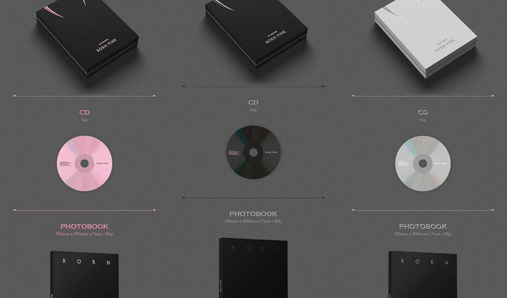 DREAMUS Blackpink Born Pink 2nd Album Box Set Version CD + Poster + Fotobuch + Akkordeon-Liedtext Pa