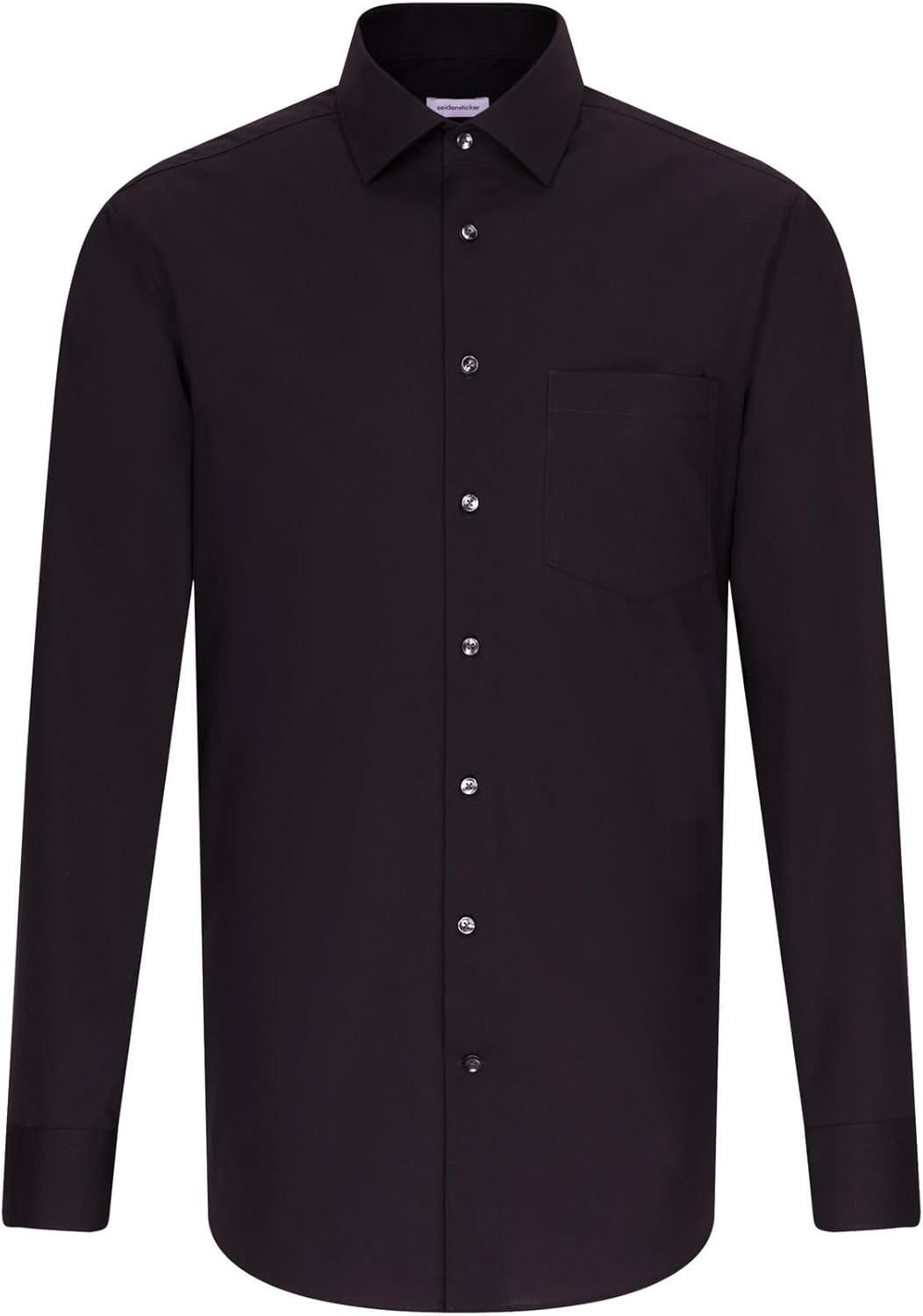 Seidensticker Herren Men Regular Longsleeve Cotton Business Shirt 38 Schwarz(001000), 38 Schwarz(001