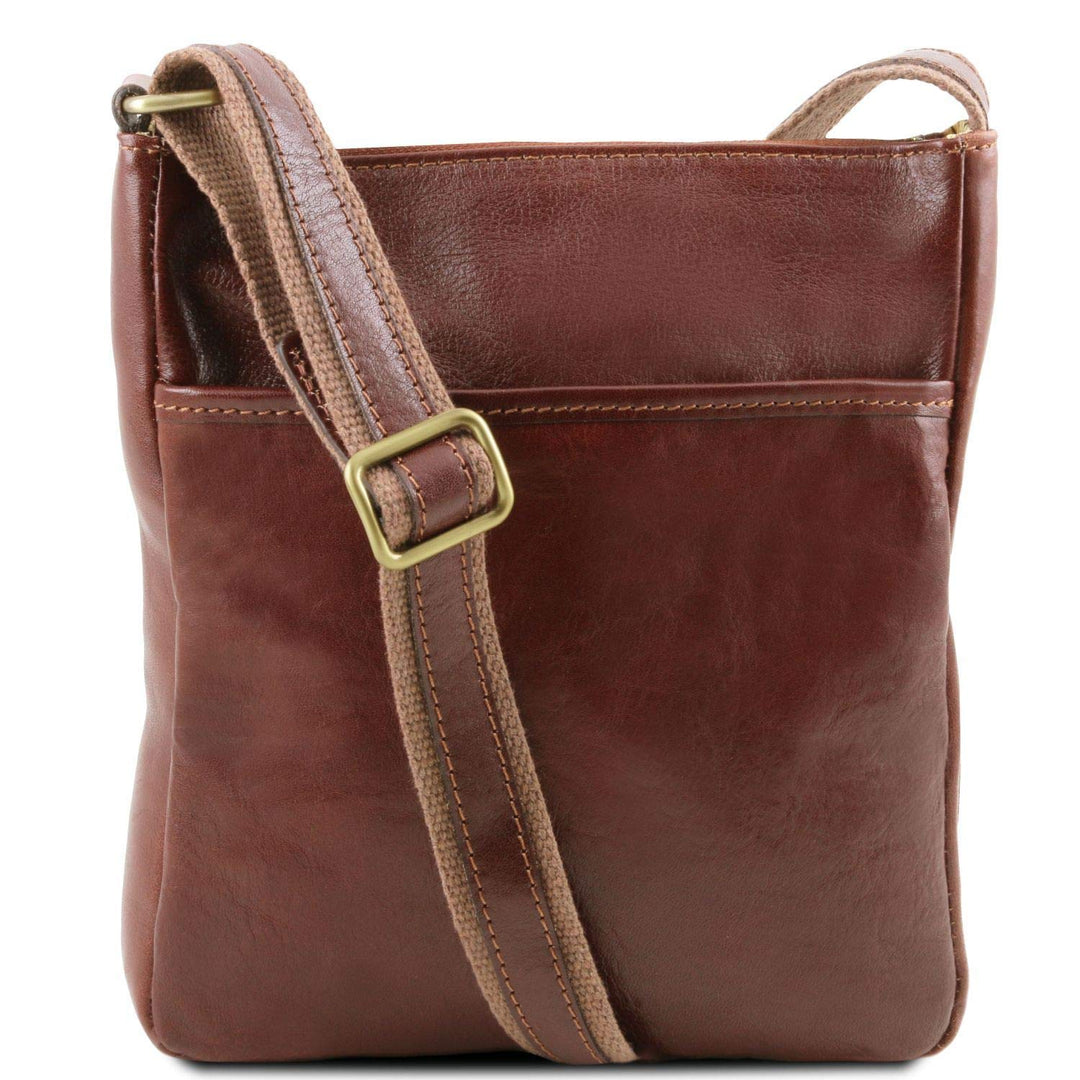 Tuscany Leather Jason Praktische Umhängetasche aus Leder Braun, Braun