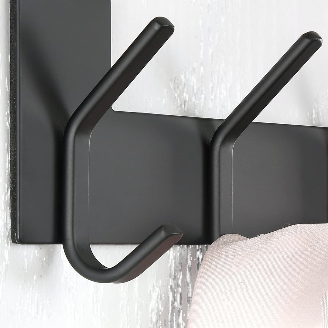 SKOLOO Türgarderobe zum Einhängen - für Türen bis 4,5 cm Dicke, Edelstahl Türhakenleiste mit 6 Haken