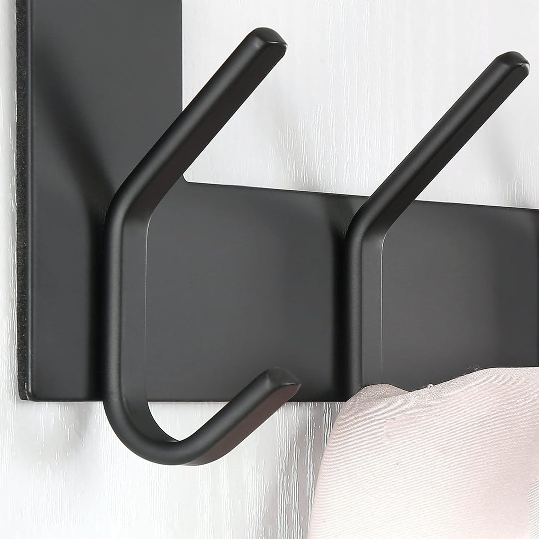 SKOLOO Türgarderobe zum Einhängen - für Türen bis 4,5 cm Dicke, Edelstahl Türhakenleiste mit 6 Haken