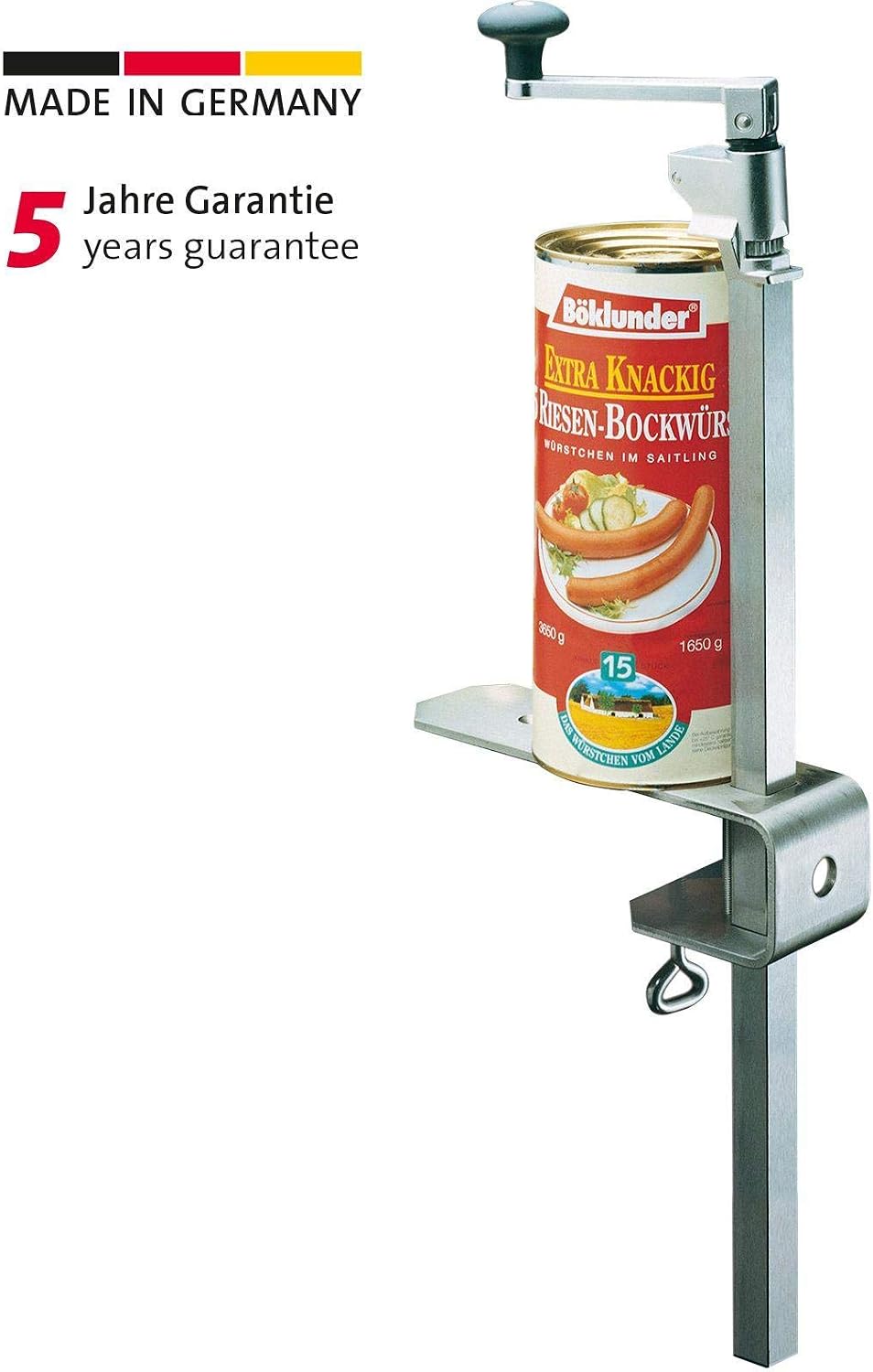 Westmark Dosenöffnermaschine zur Tischmontage, für Gastronomie/Profi-Küchen, Länge: 84 cm, Stahl/Ede