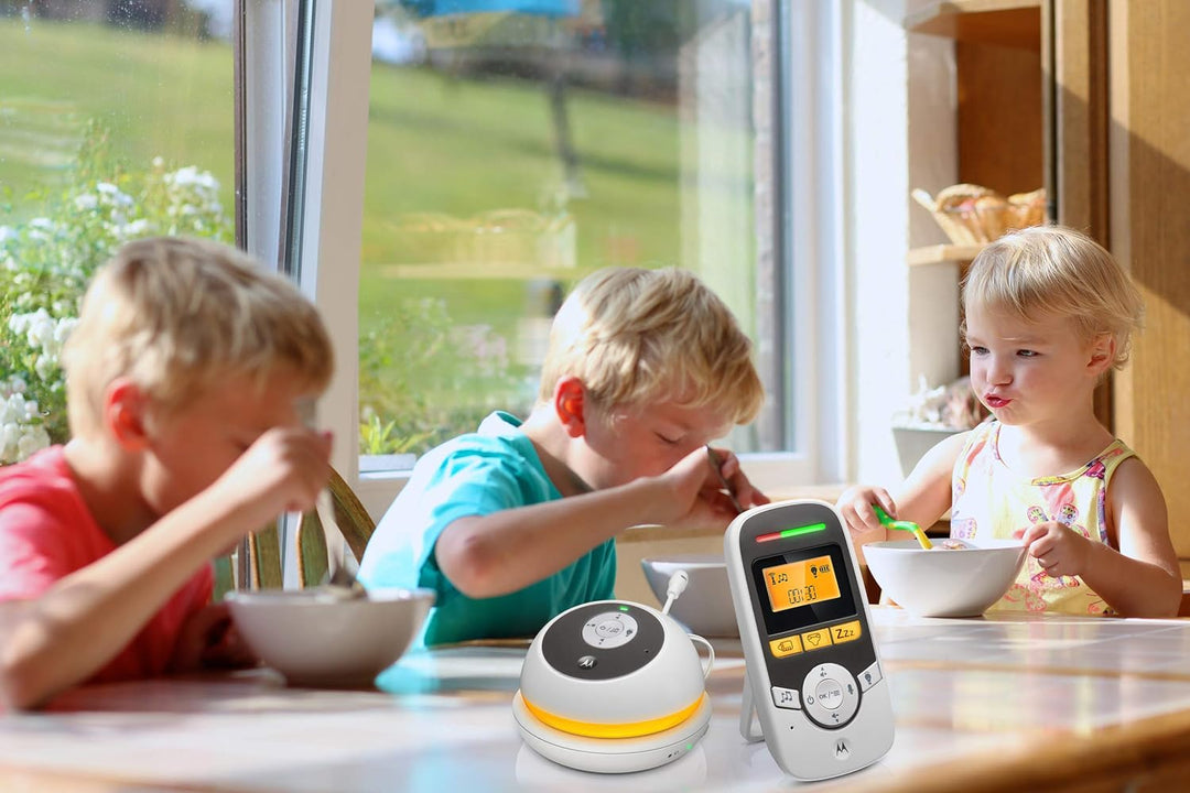 Motorola Baby MBP169 - Tragbare Babyphone Audio mit Display 1.5 Zoll und Babypflege-Timer – Weiss MB