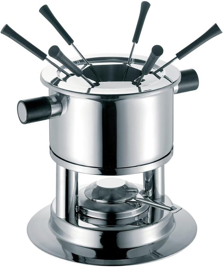 Schulte-Ufer 69072-16 Fondue Mambo 16 cm mit 6 Einlegegabeln, Edelstahltopf Induktion
