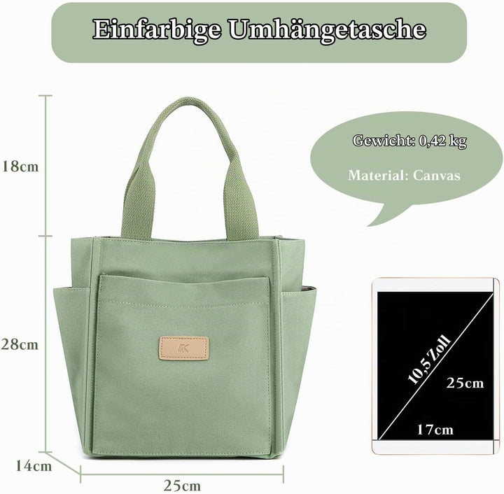 CORIOS Damen Schultertasche Casual Handtasche Canvas Unterarmtasche Henkeltaschen Multifunktionale T