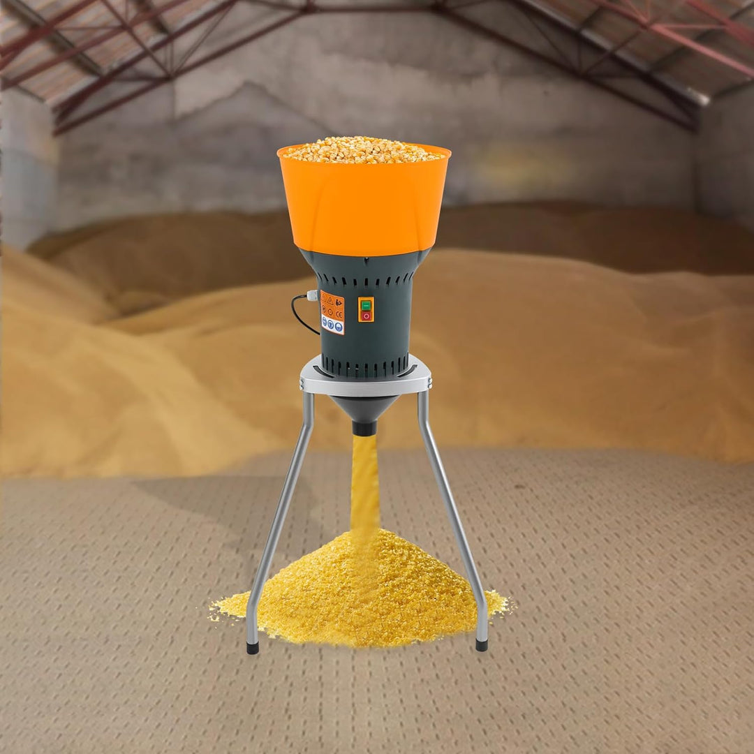 Getreidemühle Mühle,Elektrische Getreidemühle mit Standfuss,Maismühle 50L,3,62 Gallonen Trichter,Sta
