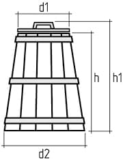 Sauerkrauttopf 20 L, Eiche, Gurkentopf, Einlegegefäss, Holzgefäss zum Einlegen für Gemüse, (Bottich)