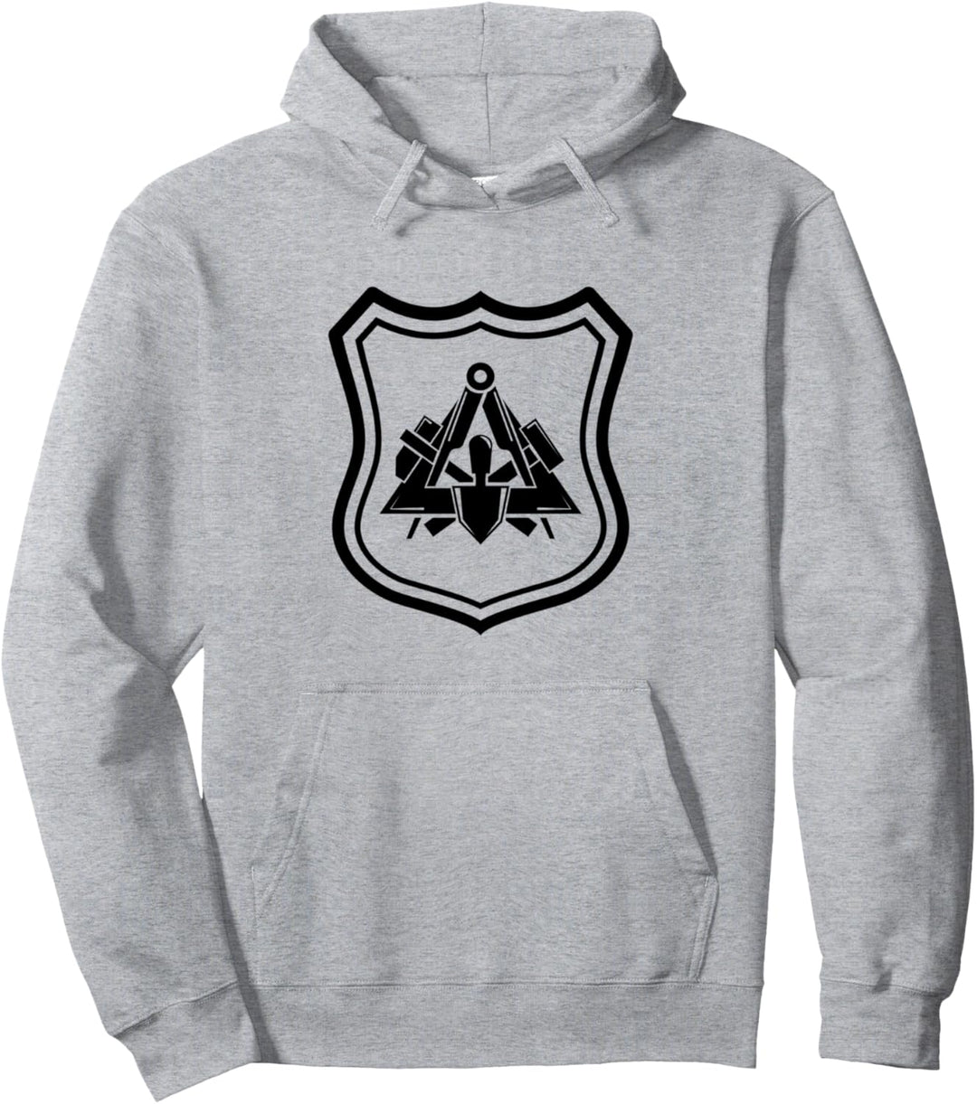 Traditionelles Maurer Zunftwappen auf coolem Emblem Pullover Hoodie