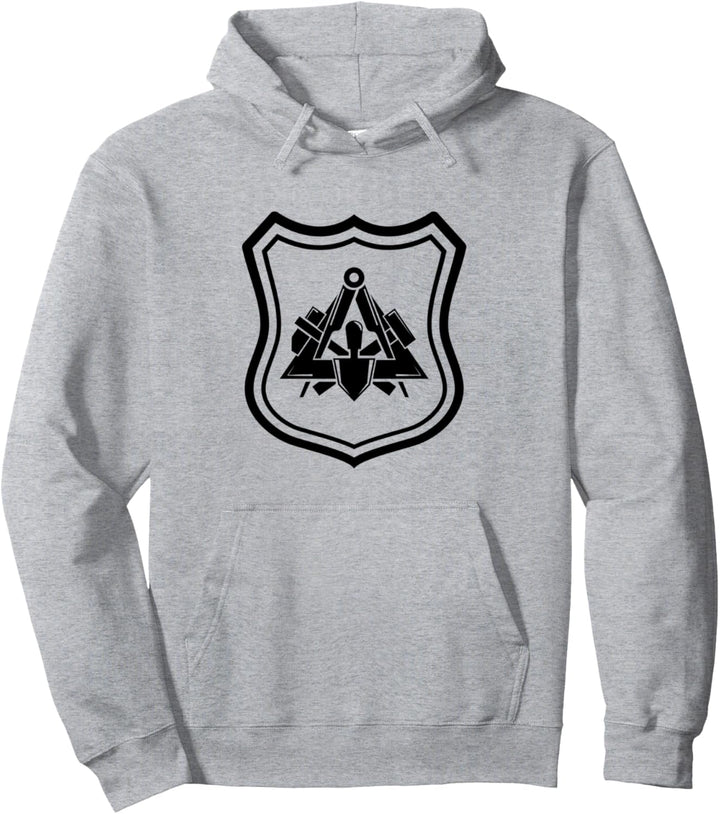 Traditionelles Maurer Zunftwappen auf coolem Emblem Pullover Hoodie