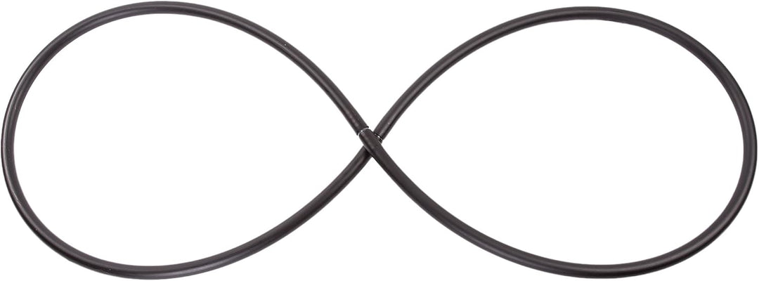 Hoopomania Faltbarer Hula Hoop Rohling, 25mm Rohr, schwarz/Weiss Ø 90-140cm Ø105cm Schwarz, Ø105cm S