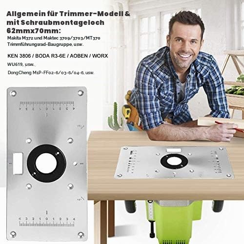 Router Tabelle einfügen Platte, Aluminium Router Tabelle Insert Plate Fräsplatte Router Tischeinsatz