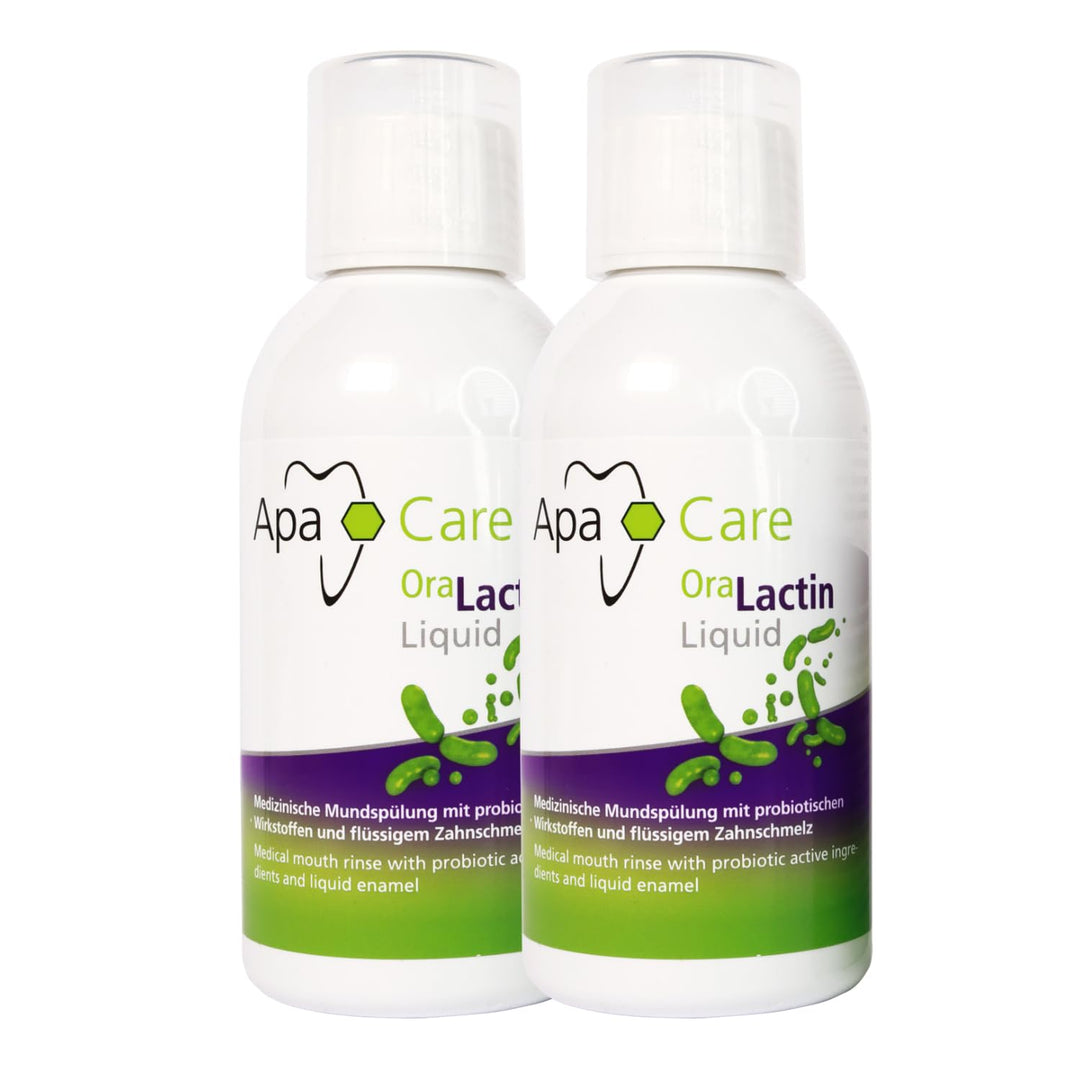 Apa Care Liquid 2 Flaschen | Die Mundspülung mit Hydroxylapatit und Präbiotika | Künstlicher Zahnsch