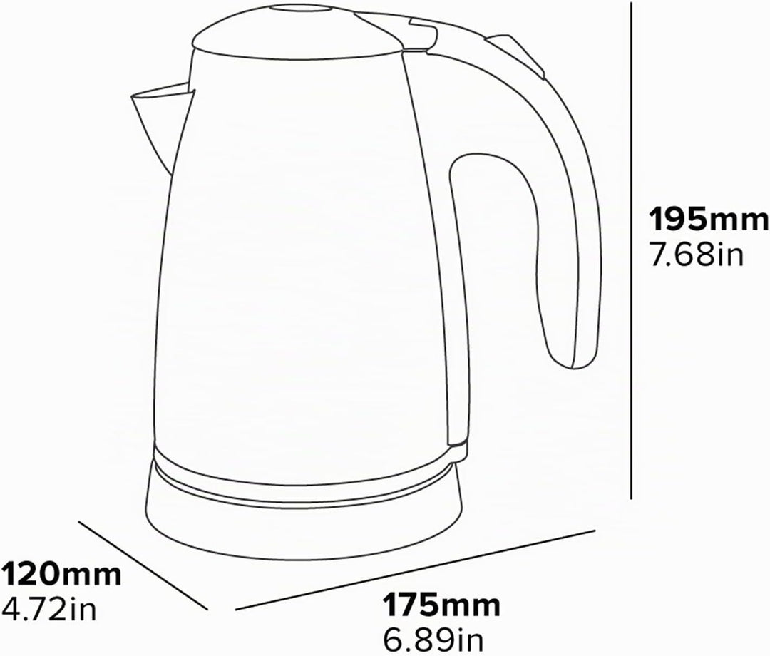 Corby Kensington 0.6L Kettle in Brushed Steel - EU Plug