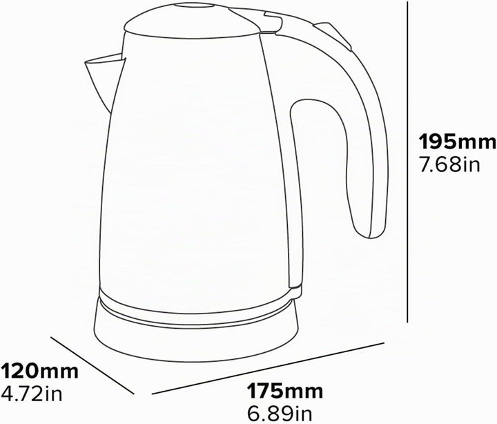 Corby Kensington 0.6L Kettle in Brushed Steel - EU Plug