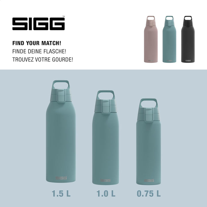 Sigg - Edelstahl Trinkflasche - Shield ONE - Für Kohlensäurehaltige Getränke Geeignet - Auslaufsiche