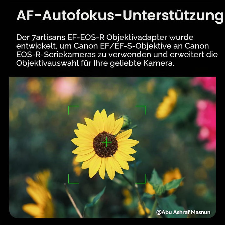 7artisans EF-EOS M Objektivadapter Autofokus Objektiv Speedbooster Konverter Ring kompatibel für Can