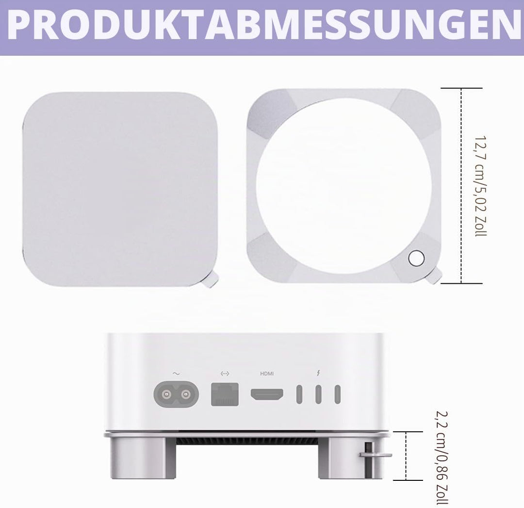 Aluminium Ständer für Mac mini M4/M4 Pro, Praktisch Gestalteter Schaltmechanismus, Belüftung Wärmeab