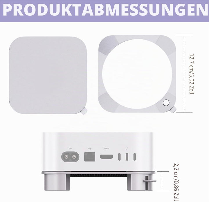 Aluminium Ständer für Mac mini M4/M4 Pro, Praktisch Gestalteter Schaltmechanismus, Belüftung Wärmeab