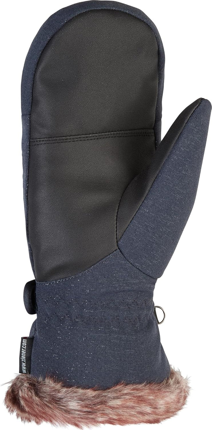 Ziener Damen KEM Mitten Lady Glove Ski-Handschuhe/Wintersport | Warm, Atmungsaktiv 6.5 gray ink spar