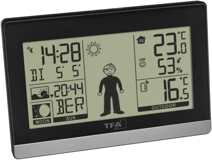 TFA Dostmann Funk-Wetterstation Weather Boy, 35.1159, Aussen-/Innentemperatur, Wettervorhersage, Mon