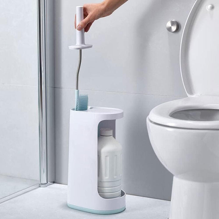Joseph Joseph Flex Plus - Hygienische Silikon-Toilettenbürste mit extragrossem Aufbewahrungsbehälter