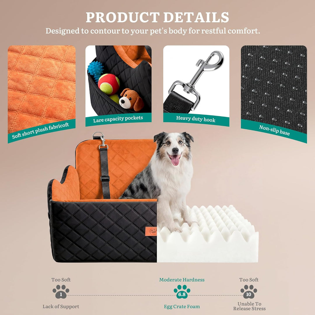 YITAHOME Hundesitz für grosse und mittelgrosse Hunde,Reisebettb Haustiere mit Memory Schaumstoff unt