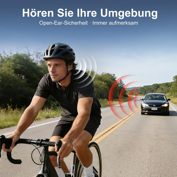 Knochenschall Kopfhörer Bluetooth 6.0, offene Bluetooth-Funkkopfhörer für Sport, wasserdichte, leich