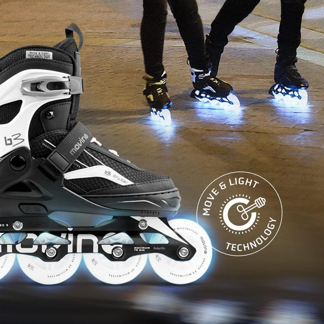 Movino Inline Skates | Cruzer B2/B3/Two | Verstellbare Rollschuhe | Damen Mädchen Jungen Inliner | I