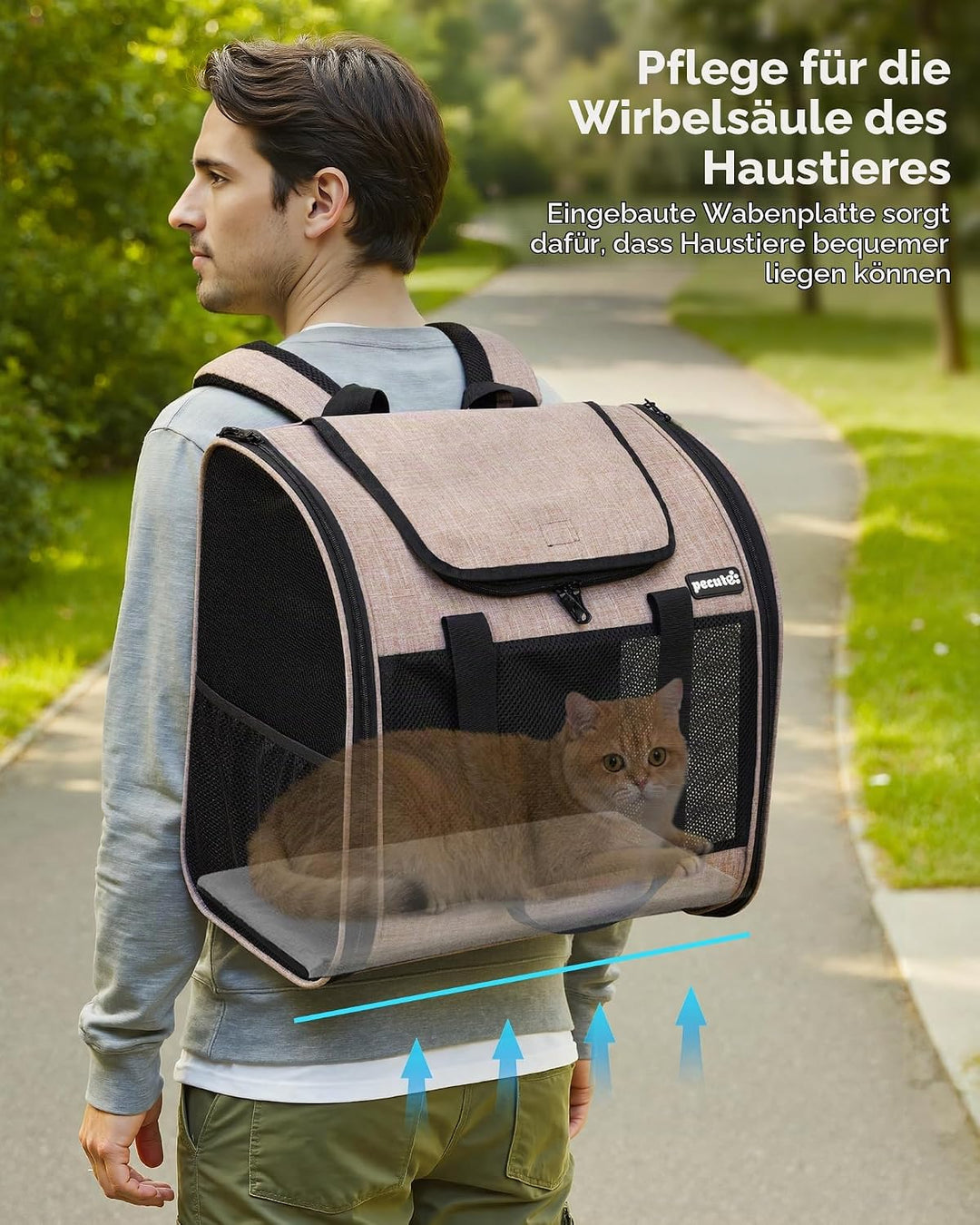 pecute Rucksack Hunde &amp; Kleine Katzen 5kg, Katzentrage, Haustier Handtasche und Rucksack, Haustiertr