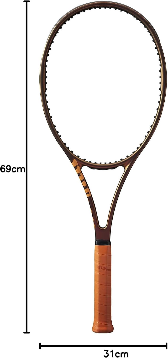 Wilson Pro Staff 97 V14 Performance Grip Size 2 - 4 1/4" Bronze/Orange, Grip Size 2 - 4 1/4" Bronze/