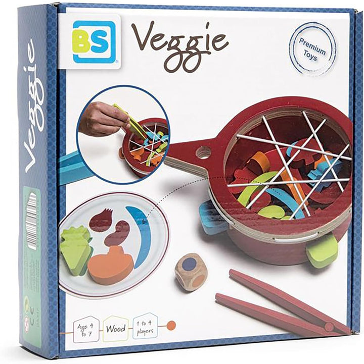 BS Toys Veggie, Rot - Holzspielzeug für Kinder - Motorikförderung - Gemüse sammeln und spielerisch l