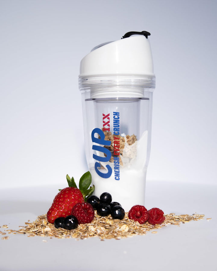 Generisch Müslibecher für Unterwegs für Cornflaks Müsli CerealCup to Go ohne Löffel Tragbar Cupixx (