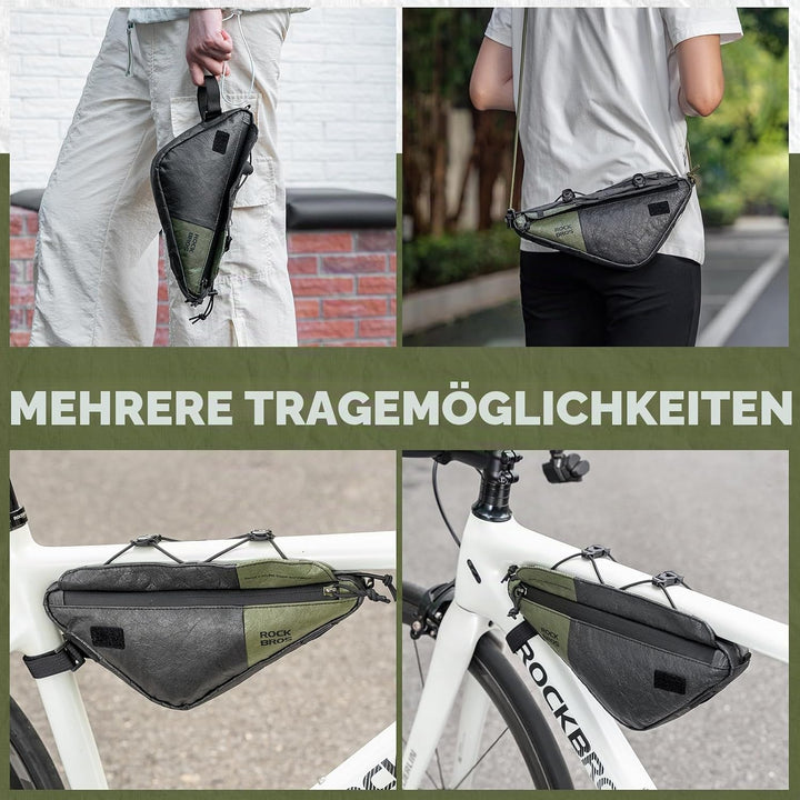 ROCKBROS Fahrrad Rahmentasche Dreiecktasche aus Ultraleicht Umweltfreundlich Material, Wasserabweise