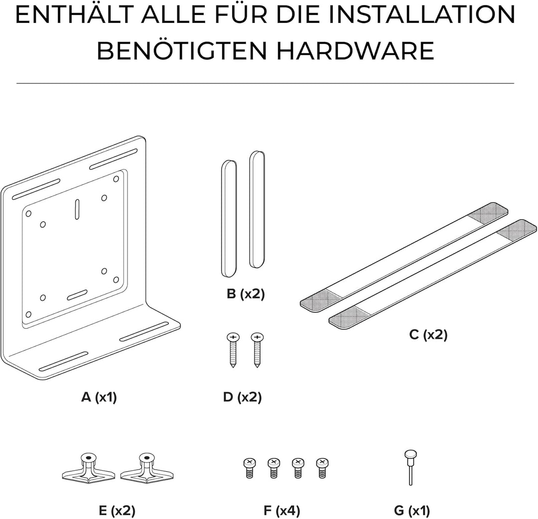HumanCentric Universelle Wand und VESA Halterung, Verstellbare Gurthalterung für Computer, USV Gerät