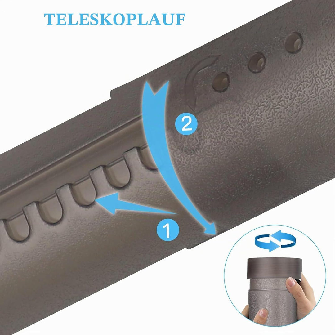 DEWEL 2 Stück Posterrolle A0, Teleskoprohr 56,5-87,5cm und 50-87,5cm, Länge und Tragegurt verstellba