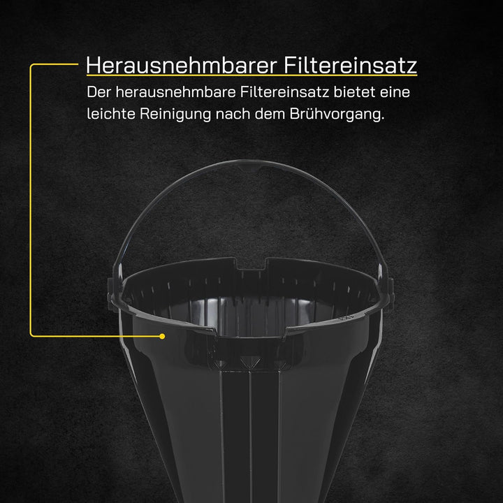 Gutfels Filterkaffemaschine COFFEE 2030 | 1,25 Liter Volumen für max. 12 Tassen | 980 Watt | Thermos