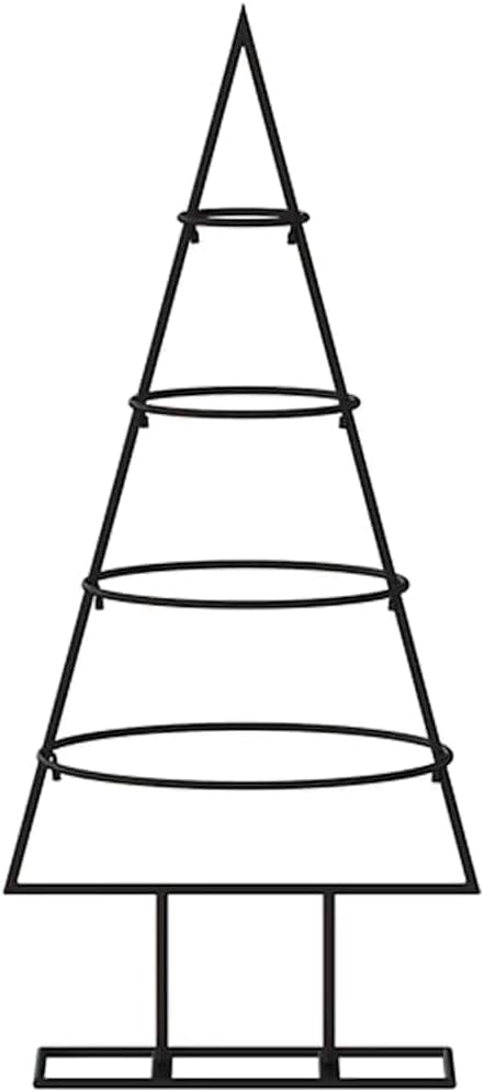vidaXL Metall Weihnachtsbaum, Platzsparende Weihnachtsdeko, Christbaum mit Ständer aus Metall, Weihn