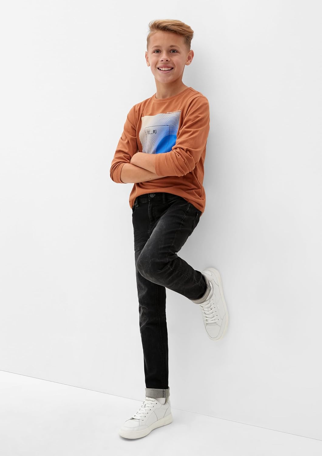 s.Oliver Jungen Regular: Denim im Used Look 146 Slim Blau 58z2, 146 Slim Blau 58z2