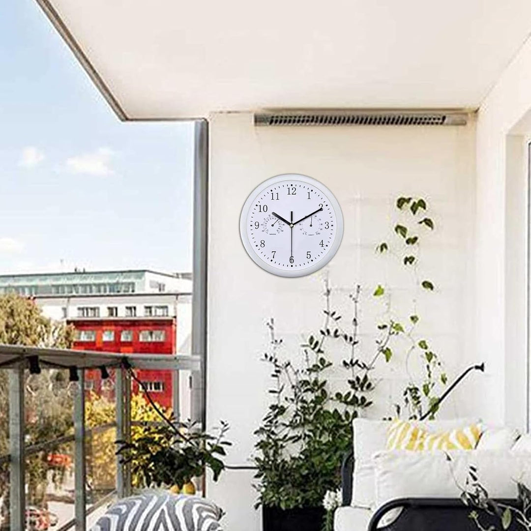 Generisch Aussenuhren Für Terrasse Garten | wasserdichte Gartenuhr Retro Design 25cm Durchmesser ABS