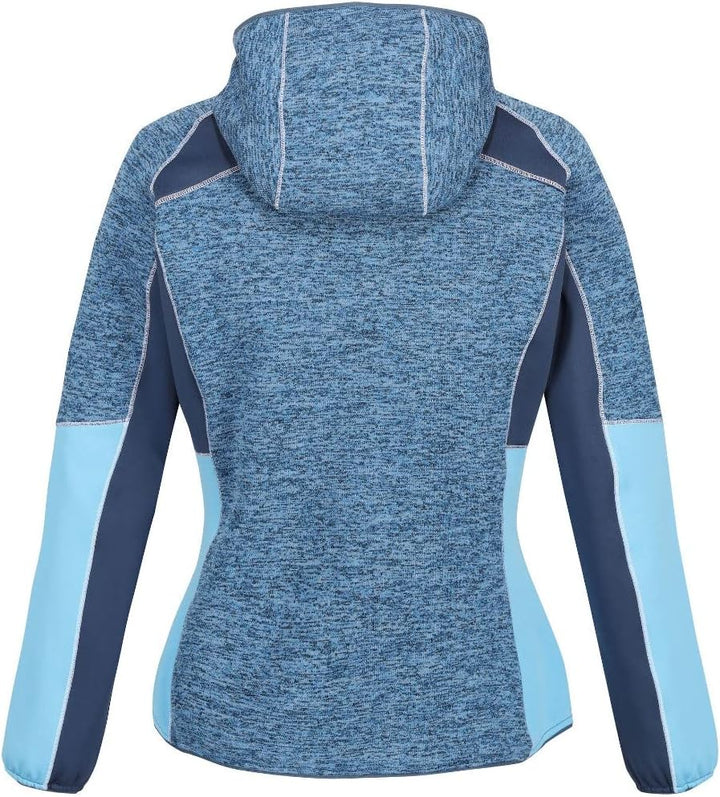 Regatta Strickfleecejacke Damen mit Kapuze 36 Blau, 36 Blau