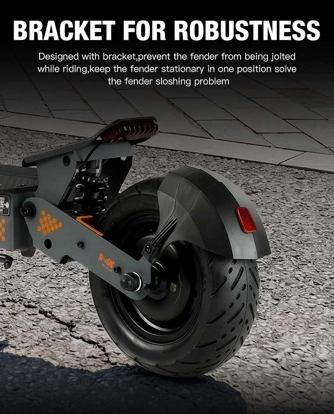 Hinterer Kotflügel mit Rücklichtabdeckung Kompatibel mit Kukirin G2 / G3 / G4 Kickscooter, Stossfest