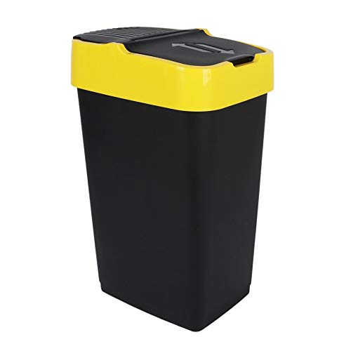 Spetebo Abfalleimer mit Schwingdeckel - 18 L - Mülleimer Abfallsammler Abfallbehälter 18 Liter, 18 L