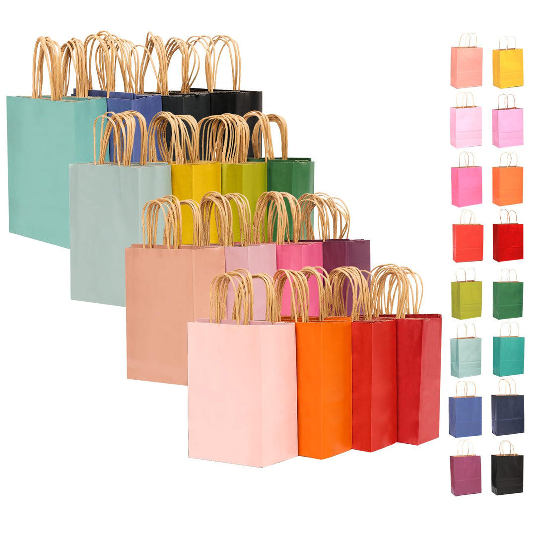 Gcardist Grosse 32Pcs Kraftbeutel Mit Griffen 33x26x13cm Geschenktaschen 16 Verschiedene Senior Farb