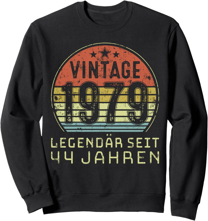 Vintage 1979 Legendär seit 44 Jahren 44 Geburtstag Sweatshirt