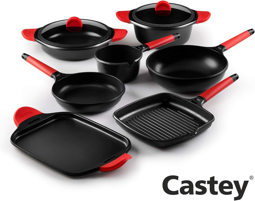 Castey Grill Pfanne / 27 cm / Aus Aluminium / Geeignet für Ofen und für alle Herdarten inklusiv Indu