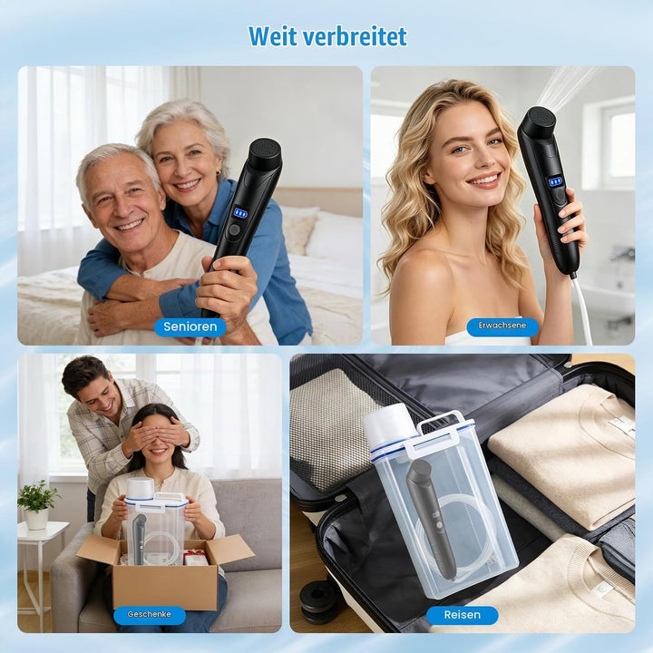 Elektrisches Bidet, 2,5L mit USB-Aufladung, Tragbare Po-Dusche mit verstellbarem Sprühkopf, Sanfter