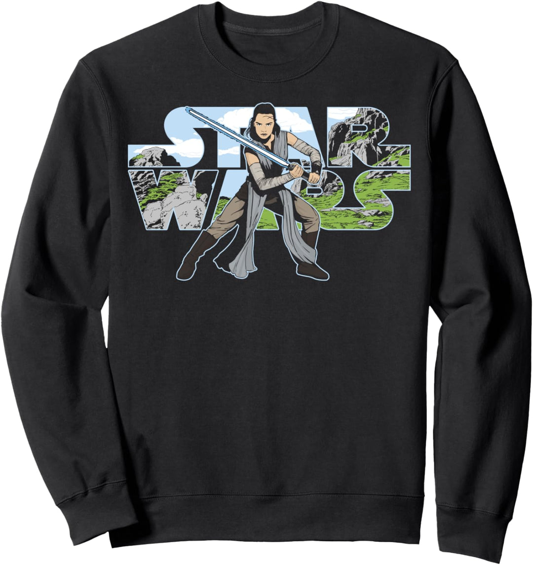 Star Wars Last Jedi Rey Classic Jedi Temple Logo Sweatshirt