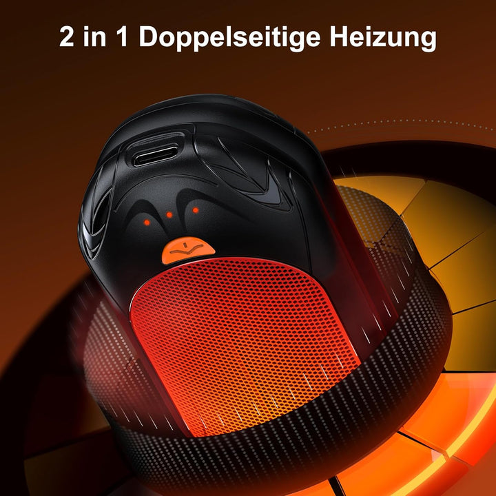 OUTJUT Handwärmer Elektrisch 6000mAh, 2 Pack Wiederaufladbar Handwärmer Tragbare Taschenwärmer 3 Hei